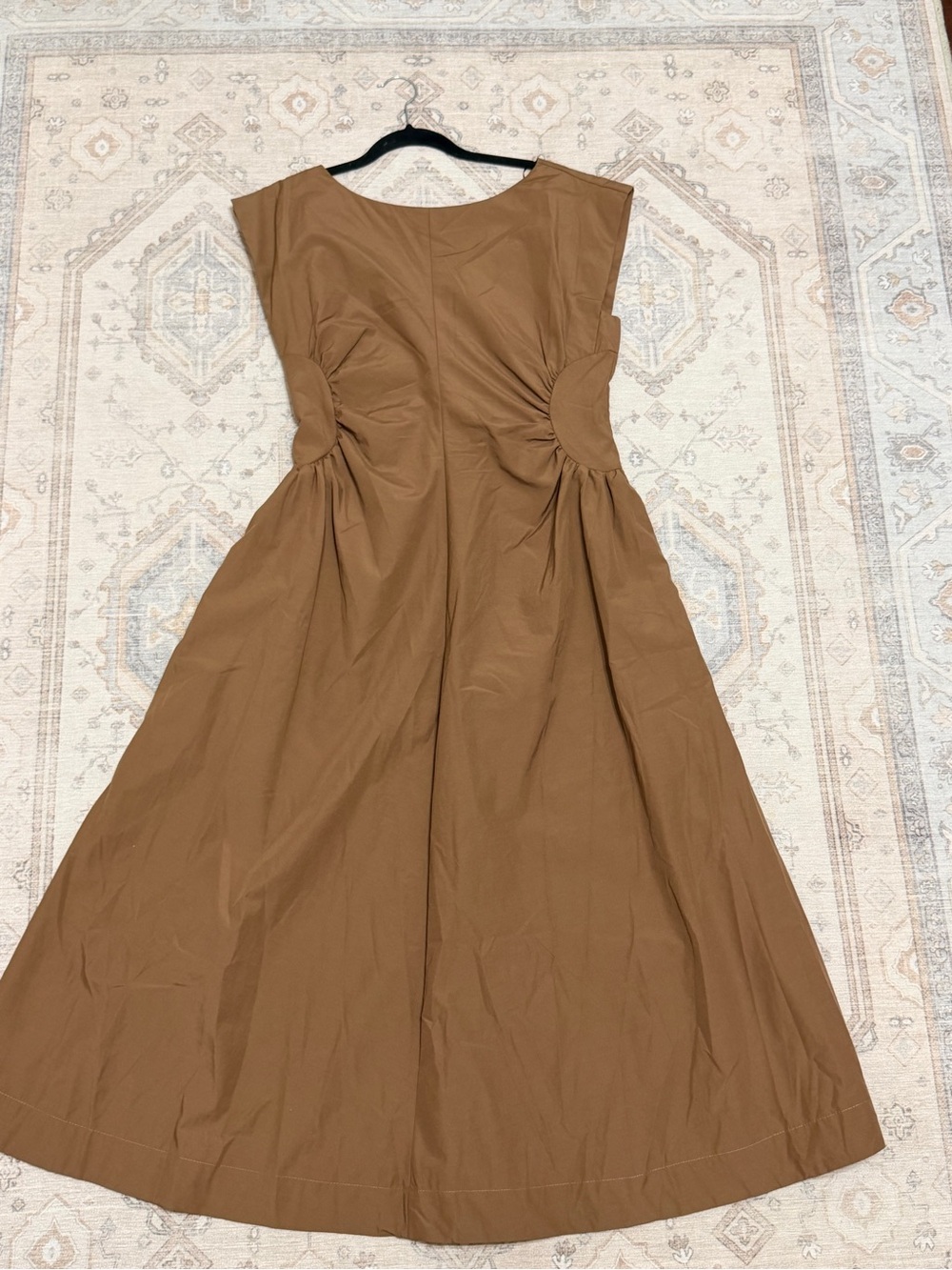 Heyson Women's Brown Cutout Waist A-Line Dress